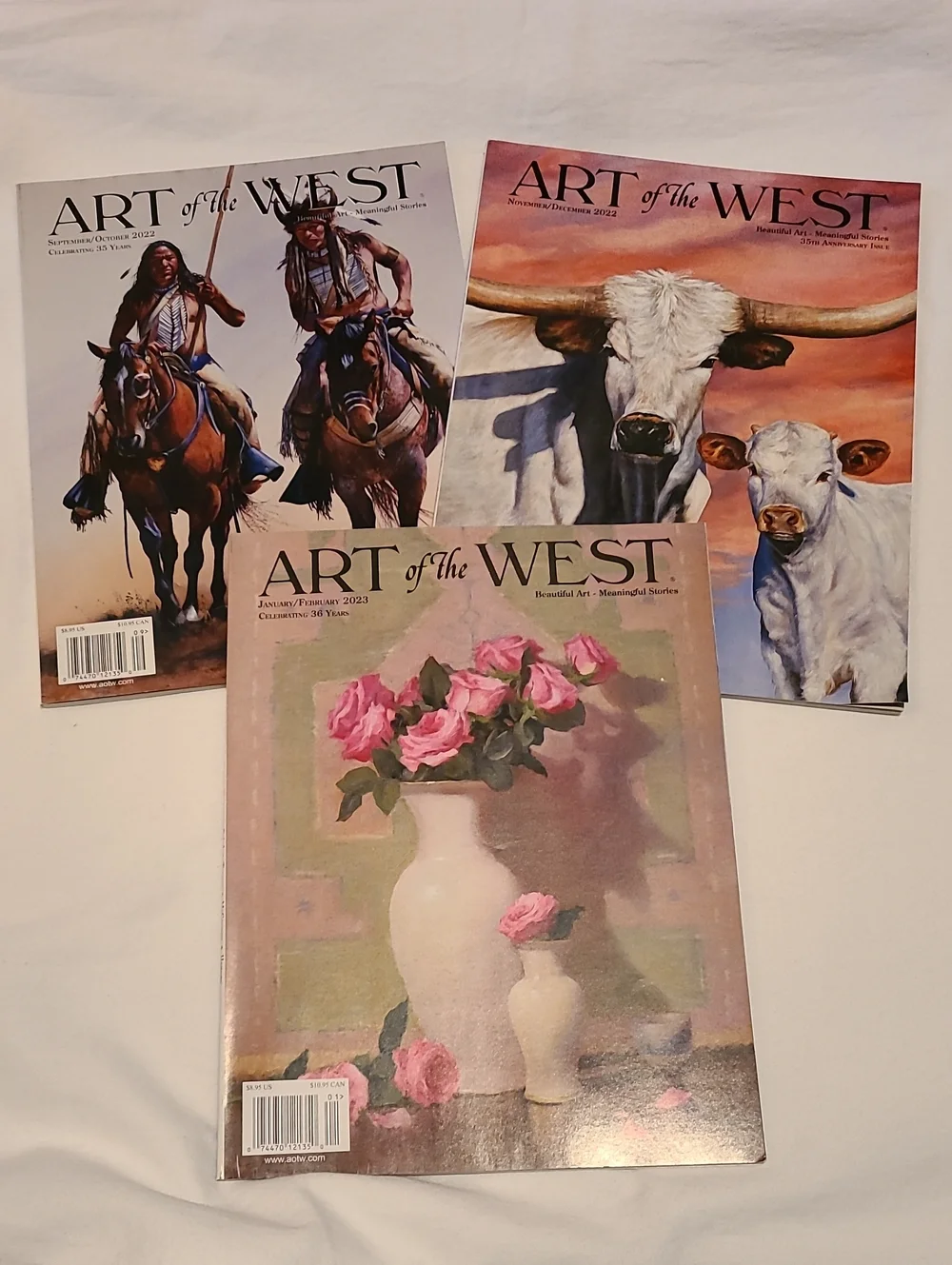 Art Of The West 3 Issues Beautiful Art & Stories Magazine Nov Sept 2022 Jan 2023